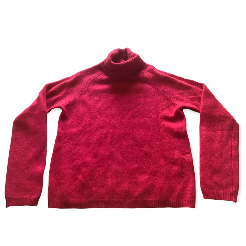 Pink 100% Cashmere Women Turtleneck Sweater Size Medium